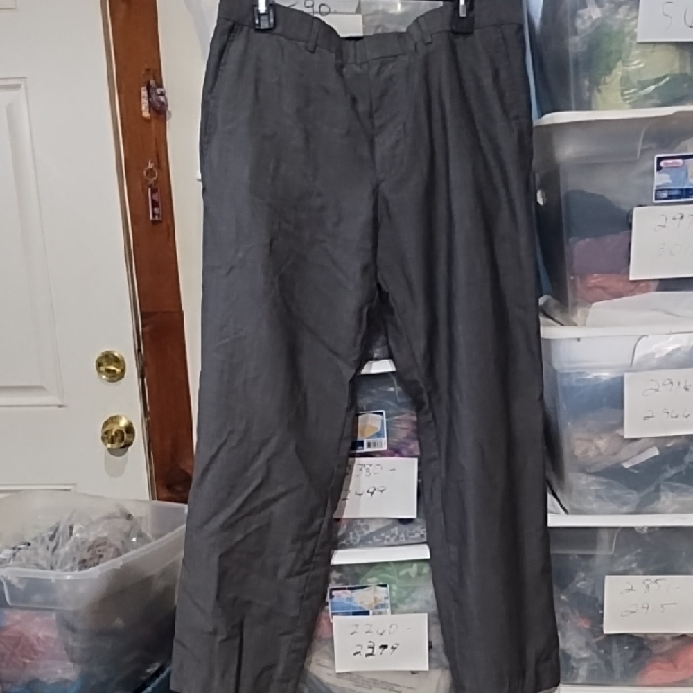 No Label Elegant Charcoal Men's Dress Pants